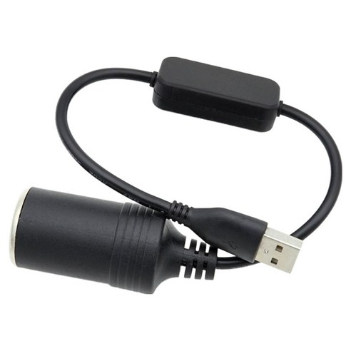 컴스 USB 전원 승압 케이블 5V to 12V 0.8A DC 시가잭 Female BT864, 1개, 20cm
