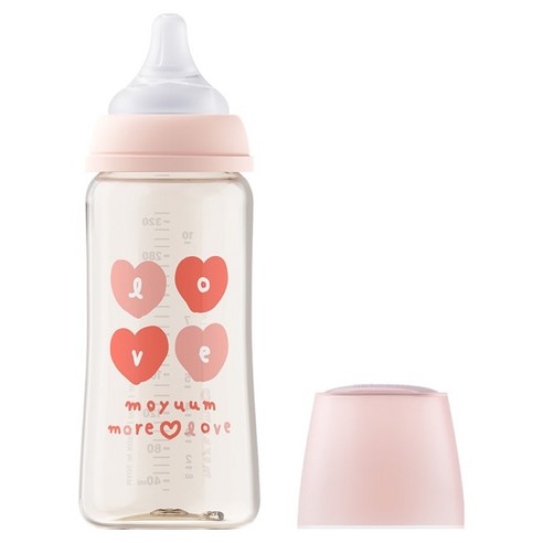 모윰 3세대 PPSU 올인원 젖병 유꼭지 모어러브, 체리, 330ml, 1개