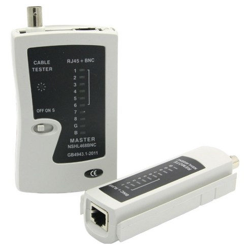 컴스 분리형 랜 테스터기 RJ45 / BNC BB125, 혼합색상, 1개