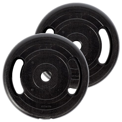 반석스포츠 PVC 코팅 국산K바벨, 5kg, 2개, 블랙