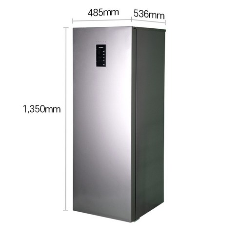 쿠잉전자 120L 1도어 스탠드 소형 김치냉장고 + 김치통 세트 방문설치 이미지 3