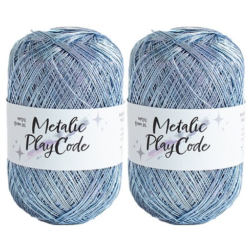 yarna 메탈릭 플레이 코드 70g, 108블루, 2개