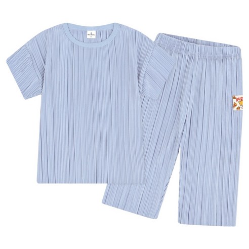 MilkBaby 아동용 냉감 통기성 야미 곰돌이라벨 쿨링 상의 + 하의 세트