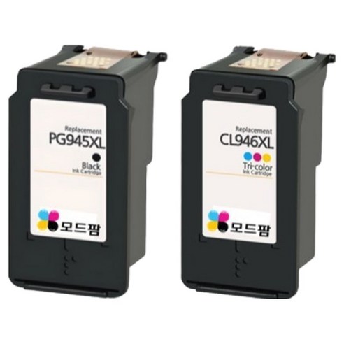모드팜 캐논 PIXMA / MG3900 / MG2490 / MG3090 프린터 호환 잉크 CL-946XL + PG-945 XL 세트, 검정, 컬러, 1세트