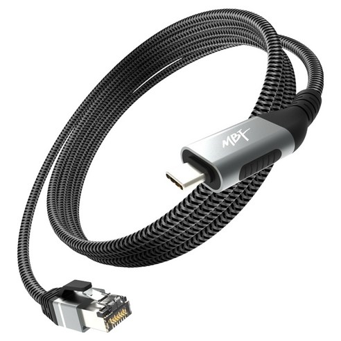 엠비에프 USB C타입 to RJ45 기가비트 이더넷 랜케이블 MBF-CRJ45-3M, 블랙실버, 1개, 3m