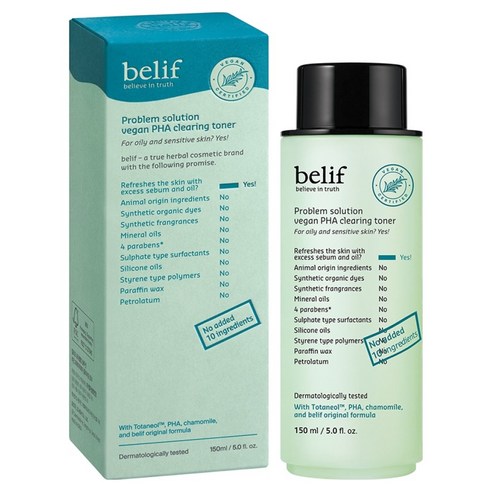 빌리프 프라블럼 솔루션 PHA 클리어링 토너, 1개, 150ml