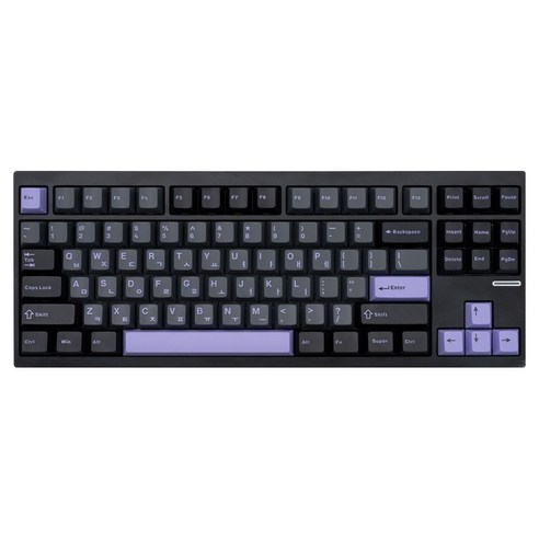 프리플로우 MCHOSE 유무선 텐키리스 알루미늄 키보드, 골드 블랙 퍼플, GX87, 플레임 오렌지