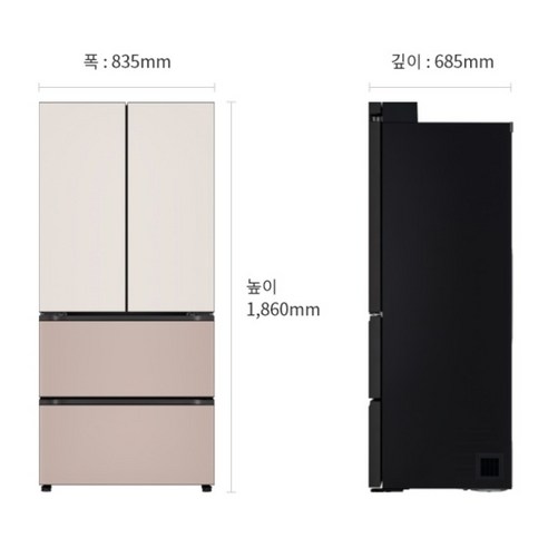 LG전자 디오스 오브제컬렉션 김치톡톡 Fit Max 4도어 480L 스탠... 개봉기 | 실사용 후기 - 상품 이미지 3