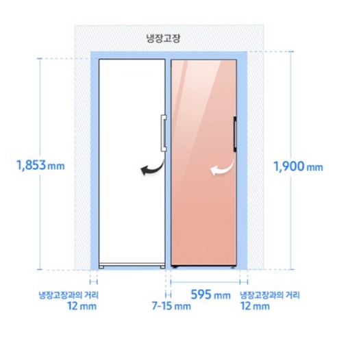 [색상선택형] 삼성전자 319L 비스포크 AI 키친핏 1도어 김치플러스 방문설치 이미지 4