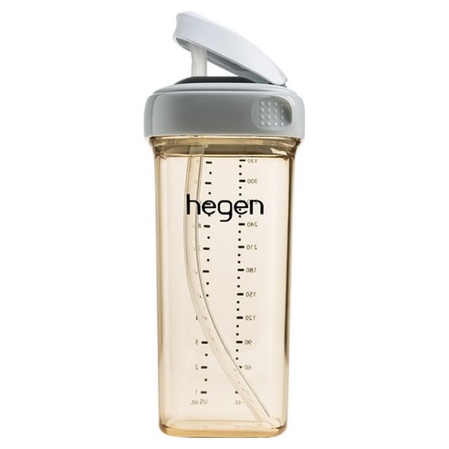 헤겐 유아용 V3 PPSU 빨대컵, 330ml, 1개, 그레이