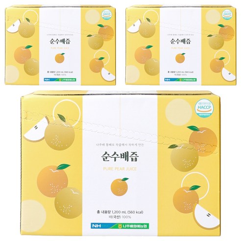 나주배원예농협 착즙 순수배즙, 120ml, 30개