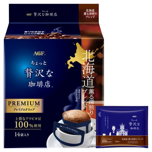 에이지에프 프리미엄 드립 홋카이도 블렌드 커피, 8g, 1개, 14개입