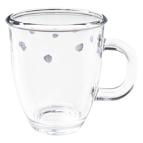 바칠레 홈카페 강화유리 머그컵 375ml, 메이릴, 1개