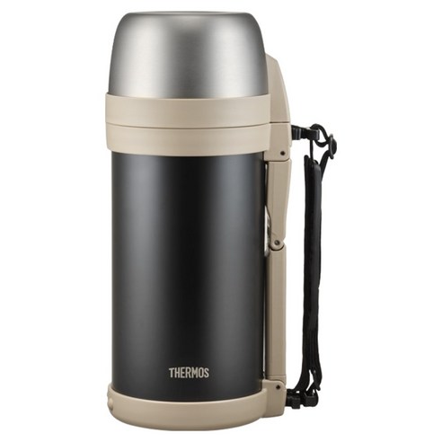 써모스 대용량 더블컵 보온병 FDH-1706K, 블랙베이지, 1.65L, 1개