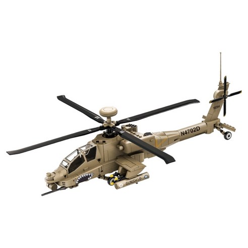 왕지 호환블럭 보잉 AH-64 아파치헬기 4007wg, 혼합색상, 1개