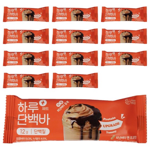 프로틴방앗간 하루단백바 제트 피넛버터 앤 초코맛 40g, 12개 맛있게 먹은 솔직 후기 썸네일