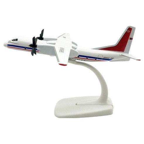 자체제작 모형비행기 몽골항공 MA60 20cm 1:300, 랜덤발송(받침대), 1개