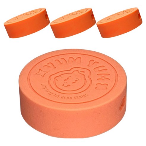 미르코리아 실리콘 헥사 얌얌 유리병 뚜껑 58mm, 오렌지, 4개