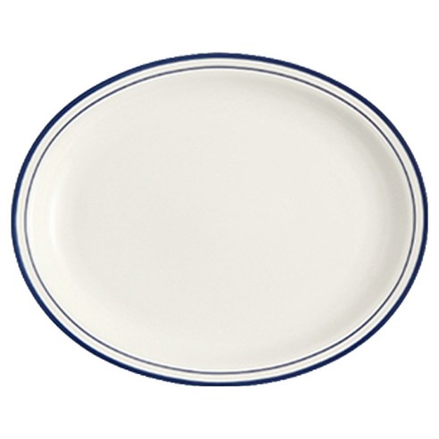 시라쿠스 킹스인 타원 접시 29cm, 미드나잇 블루, 1개