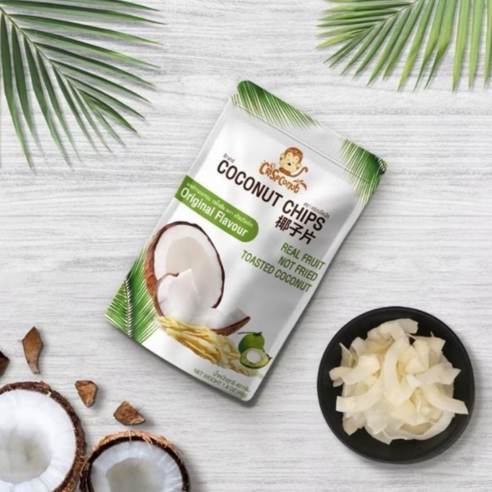 Crispconut 猴子椰子脆片原味, 40g, 3包- 葡萄乾/水果乾| 酷澎