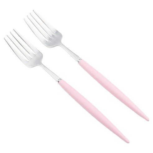 보겐 알르망드 샤틴 커트러리 디저트포크, 핑크, 2개