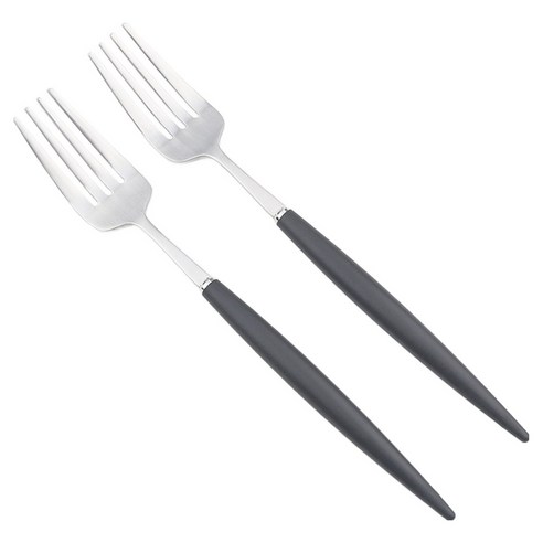보겐 알르망드 샤틴 커트러리 디저트포크, 블랙, 2개