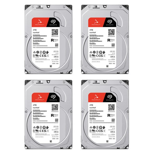 씨게이트 IronWolf NAS HDD 패키지 4p, 4TB, ST4000VN006