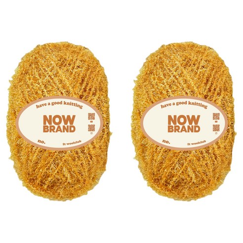 울클럽 NOWBRAND 초보자용 두꺼운 수세미실 80g, 717 골드머스타드, 2개