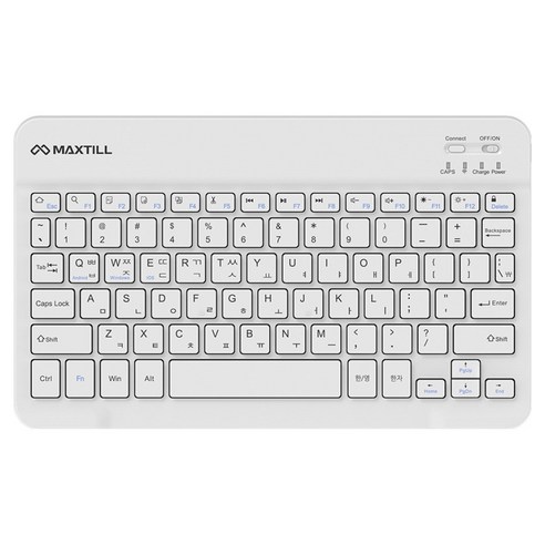 맥스틸 펜타그래프 블루투스 무선 텐키리스 키보드, GM-KB11M, 화이트, 제조사축