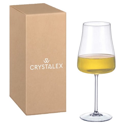 크리스탈렉스 알렉시아 플랫 화이트 와인잔, 1개, 400ml