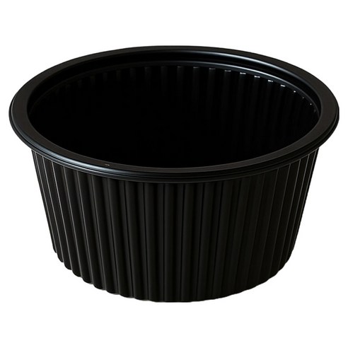 스완 일회용 국그릇 밥용기 몸체 검정색 지름 105mm 대, 100개, 1개입
