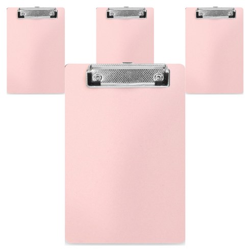 하이원픽 클립보드 펜홀더 서류받침판 A5(157 x 225 mm), 베이지핑크, 4개