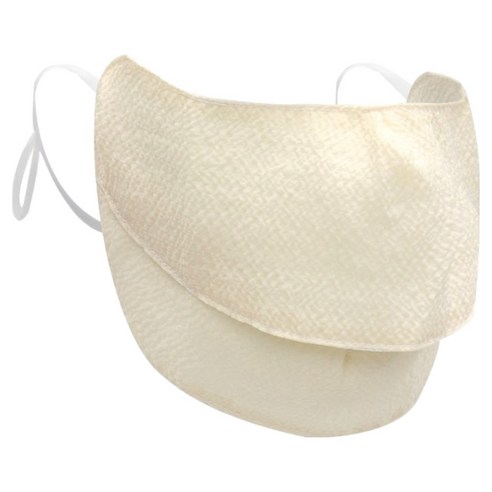 인콘트로 아사 자외선 차단 2단 스포츠 골프 마스크, 솔리드 아이보리, 1개