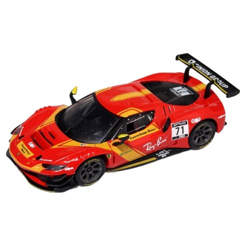 브라고 1:43 페라리 레이싱카 다이캐스트자동차 모형 296 GT3, 레드, 1개