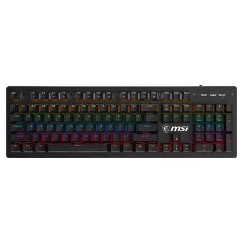 MSI FORGE 유선 게이밍 키보드, 혼합색상, GK300, 청축
