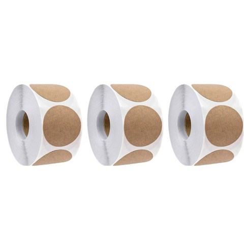 코히모 원형 스티커 25mm 500p 5W0391, 3개, 크라프트