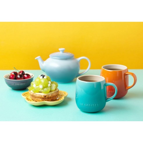 르크루제 레인보우 마시멜로 머그컵 후기 분석 - 실제 사용컷 및 질감