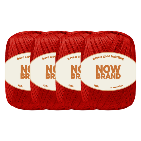 울클럽 NOWBRAND 고급 인견사 뜨개실 80g, 123 레드, 4개