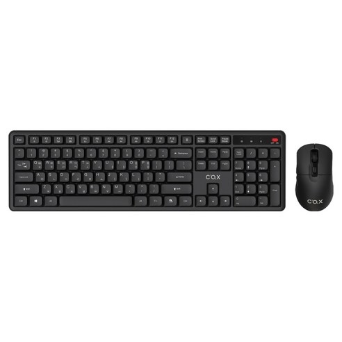 COX 최강비 105배열 계산기키 추가 저소음 키캡 무선 키보드 마우스 세트, 일반형, Black, CKM40W
