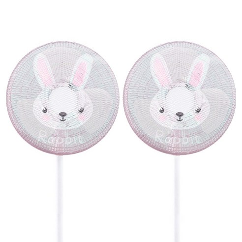 더자카 캐릭터 선풍기 안전망 S, 토끼, 2개