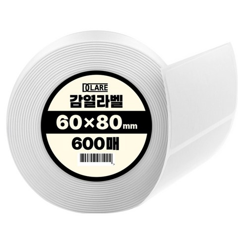 디클레어 바코드프린터용 감열라벨지 600매, 1개