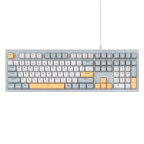지클릭커 오피스프로 사일런스 M RGB 무소음 유선 키보드, Navy Blue, OPK50, 제조사축
