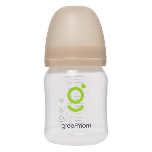 그린맘 베이직 PP 와이드형 젖병, 샌드베이지, 180ml, 1개