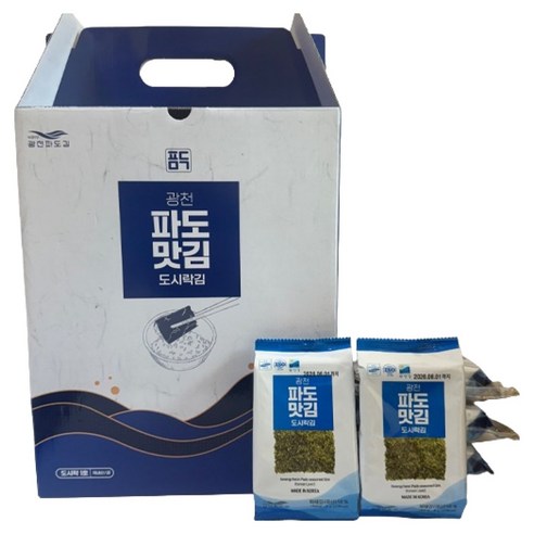 광천파도김 파래 도시락 파도맛김, 4g, 27개 4g, 27개