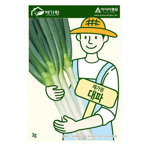 아시아종묘 대파 씨앗 3g, 1개 1개