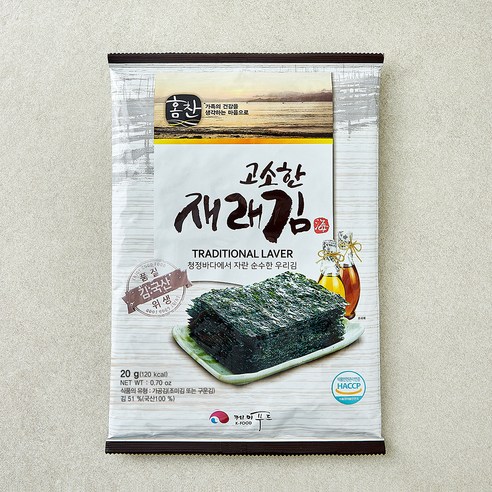 고소한 재래김, 4g, 1개, 5개입