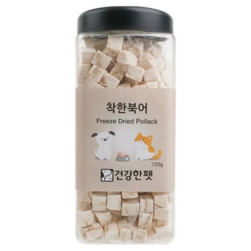 건강한펫 강아지 동결건조간식, 착한북어, 120g, 1개
