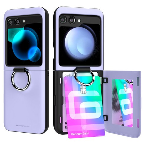 구스페리 파스텔 카드 미러 도어 범퍼 휴대폰 케이스