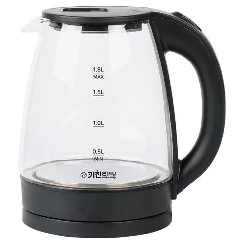 키친리빙 에테르 유리 전기주전자 1.8L, KLEK-180GB