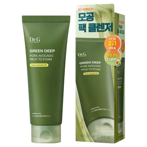 닥터지 그린 딥 포어 아보카도 팩투폼, 200ml, 1개